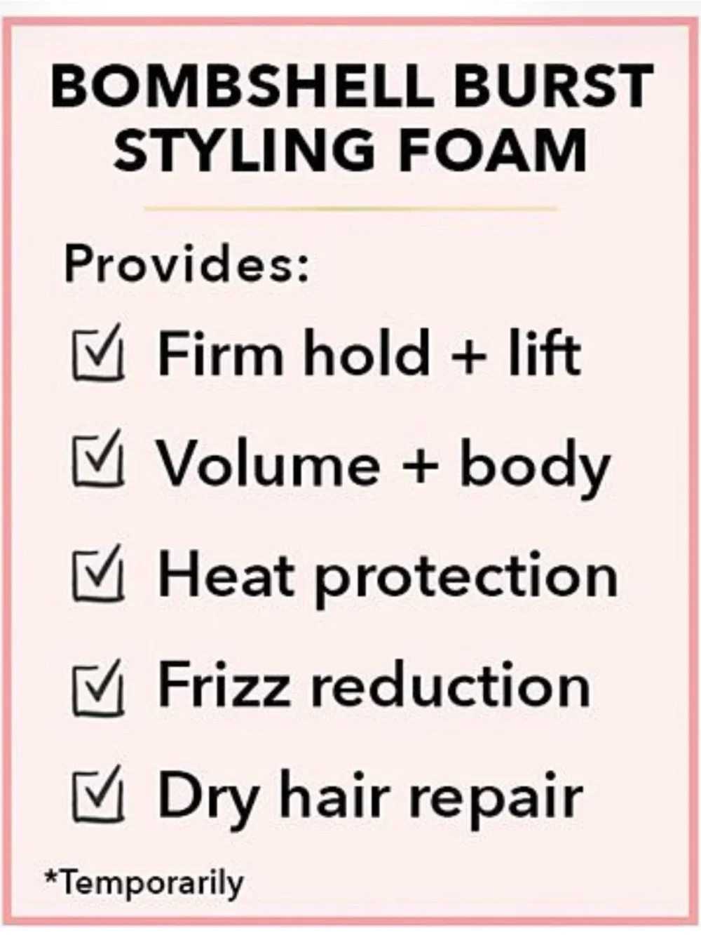 Bombshell Burst Plump + Lift Hair Styling Foam - Blue